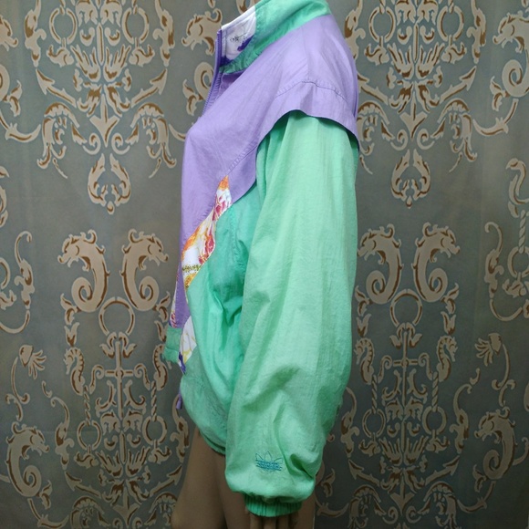 Vintage 80s Adidas Windbreaker Nylon Jacket Sz M - Picture 4 of 8